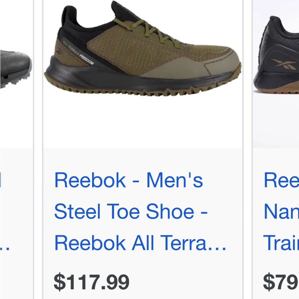 Reebok all terrain work athletic shoes
